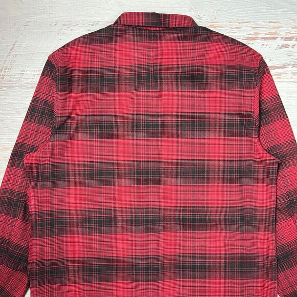 NEW Lululemon Masons Peak Flannel SIZE L XL Red Plaid Button Up Shirt NWOT - Picture 7 of 11